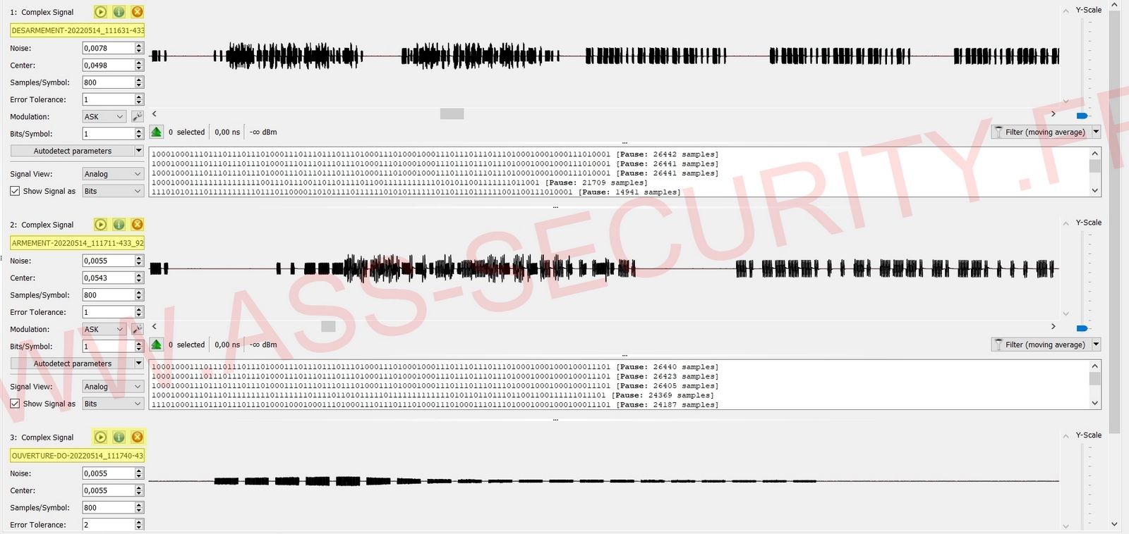 Dossier : Alarme sans-fil, Brouillage, Piratage d'une alarme Radio,  Vulnérabilités, Perturbations